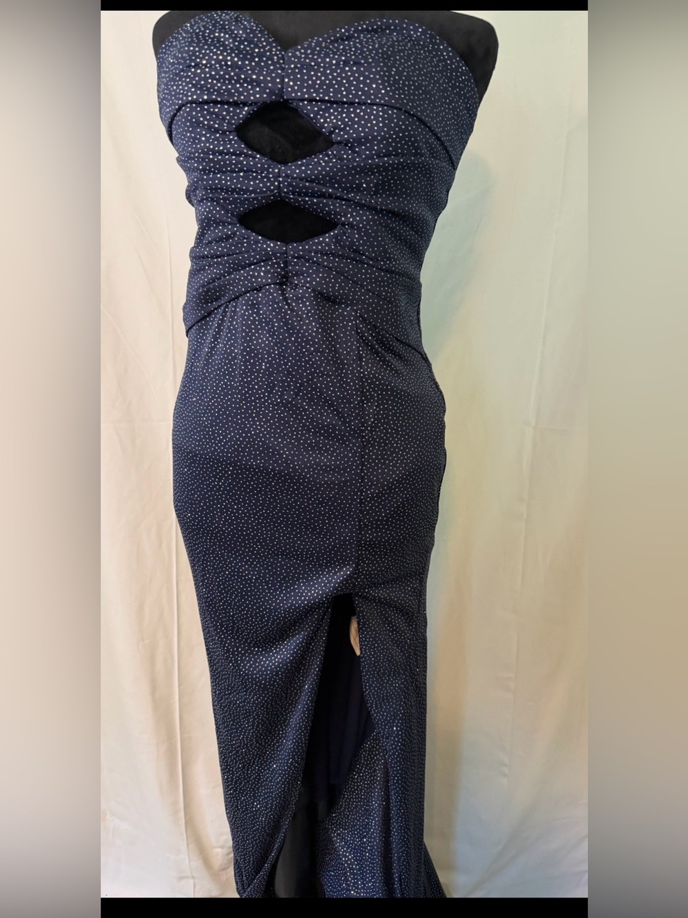Women’s Navy Blue Shimmer Mermaid evening Gown